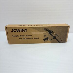 Flexible Mic Stand Phone Holder 360°‎ Adjustable Clamp for All Smartphones Black